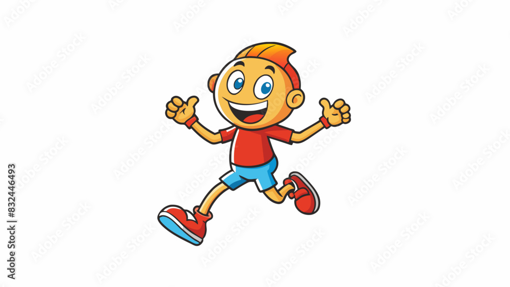 Poster an active person is constantly moving and energetic. they may be running jumping or dancing with a b