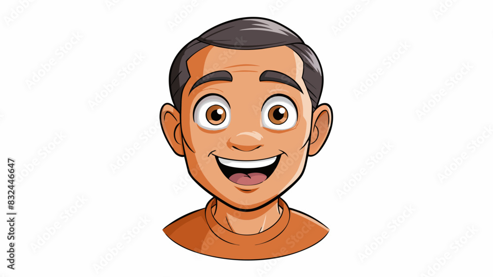 Poster An extreme closeup of a persons face highlighting their unique features and emotions as they speak or react to soing.. Cartoon Vector.