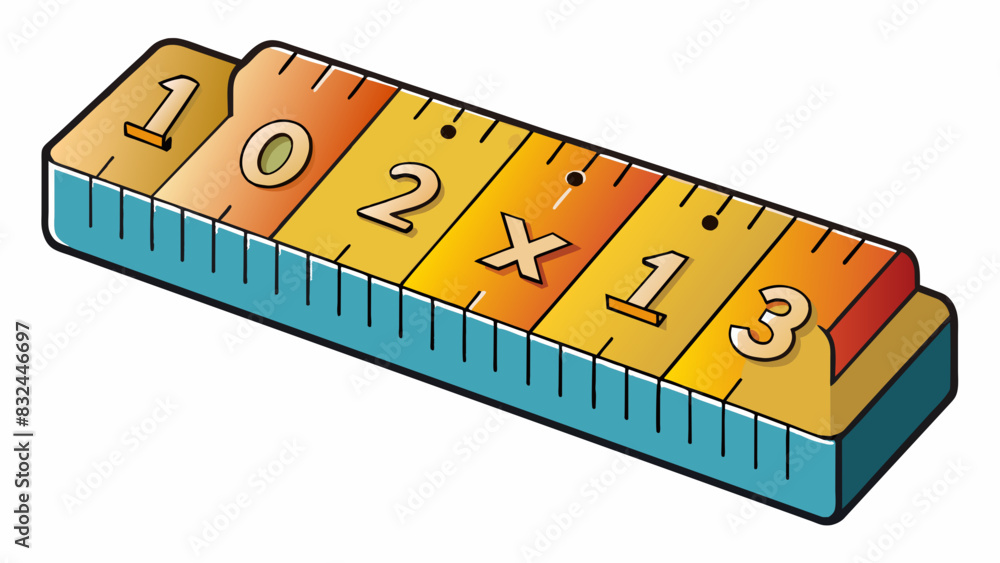 Aufkleber An index is comparable to a ruler with lines and numbers indicating precise measurements and helping with organization and accuracy.. Cartoon Vector.