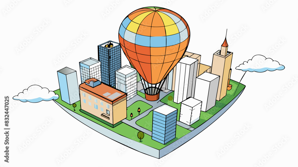 Aufkleber as the hot air balloon gradually rose into the sky the passengers were treated to an enormous view o