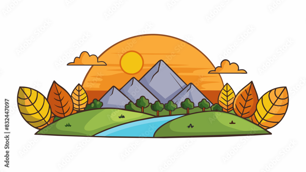Poster as the sun set behind the mountains a sense of calm and contentment settled over the quiet countrysi