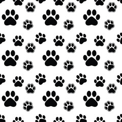 Cats Paws Seamless Vector Pattern Design