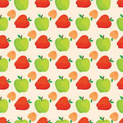 Candy Apples Seamless Vector Pattern Design