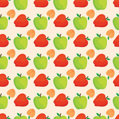 Candy Apples Seamless Vector Pattern Design