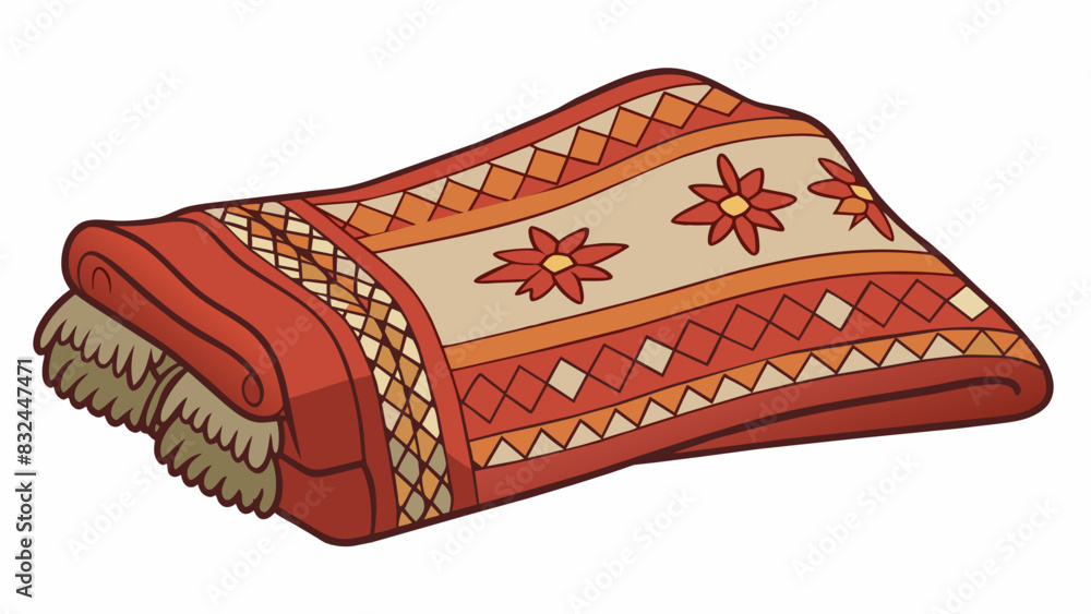 Poster cozy woolen blanket made of soft warm wool this blanket has a traditional swedish design with intric
