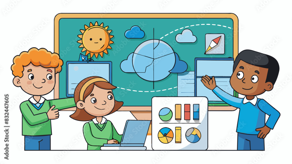 Aufkleber During this lesson students will learn about different types of weather patterns by observing and recording data from a variety of weather. Cartoon Vector.