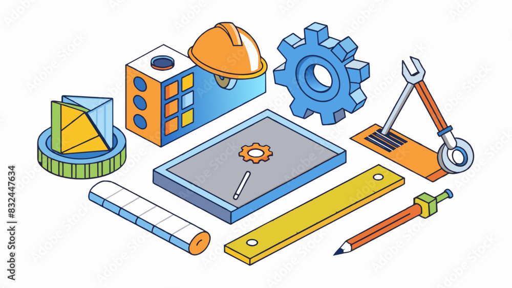 Poster Engineering is a field that requires attention to detail and precision. Even the smallest measurement can make a huge difference in the effectiveness. Cartoon Vector.