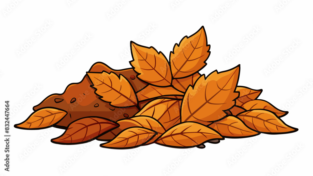 Poster fallen leaves tered on the ground their crispy and dry texture crunching under your feet. the vibran
