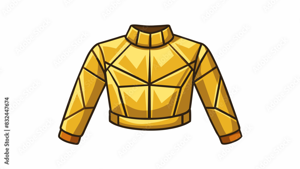 Poster Finally we have a quirky and unique jumper that is sure to make a statement. Its a cropped metallic gold jumper with a bold geometric pattern. The. Cartoon Vector.