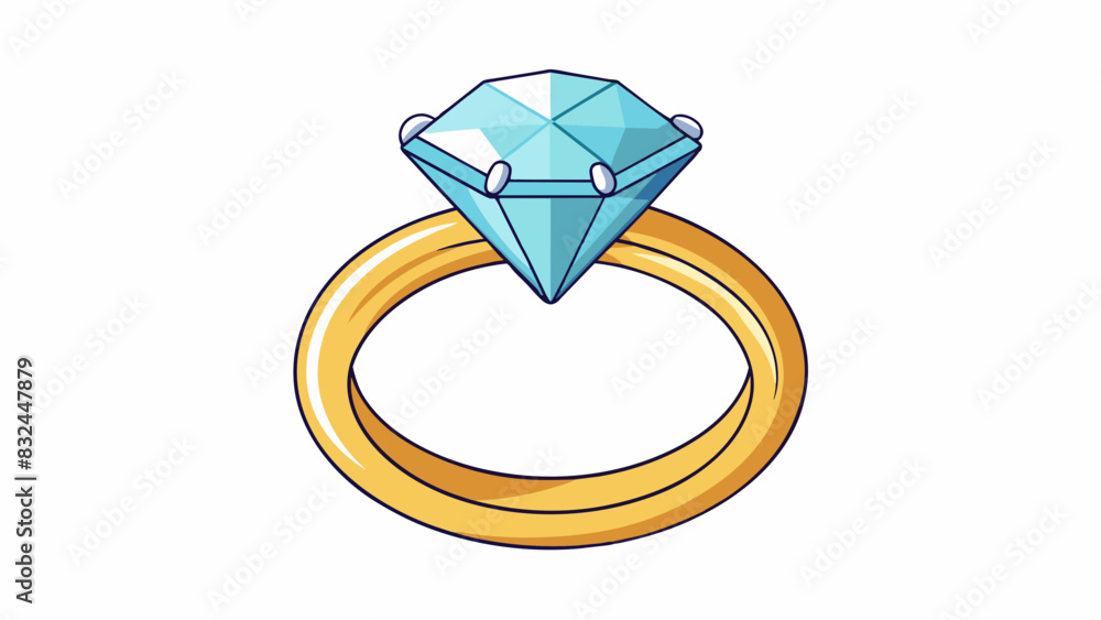 Aufkleber imagine a perfectly crafted diamond ring with a sparkling flawless stone at its center. the band is 
