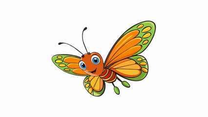 Naklejka premium I am like a bright colorful butterfly constantly flitting from one task to another and never staying in one place for too long. I thrive on change and. Cartoon Vector.