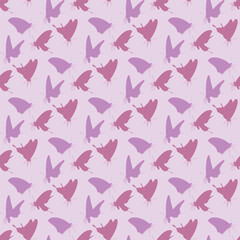 Butterfly Romance Seamless Vector Pattern Design