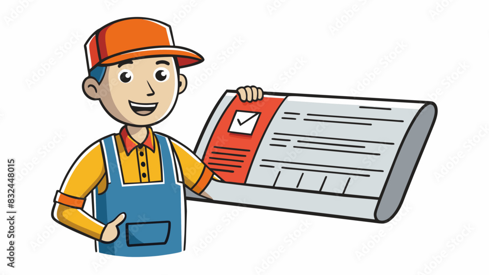 Poster In a retail store an employees wage is displayed clearly on their paycheck stub outlining the number of hours worked hourly rate and any additional. Cartoon Vector.