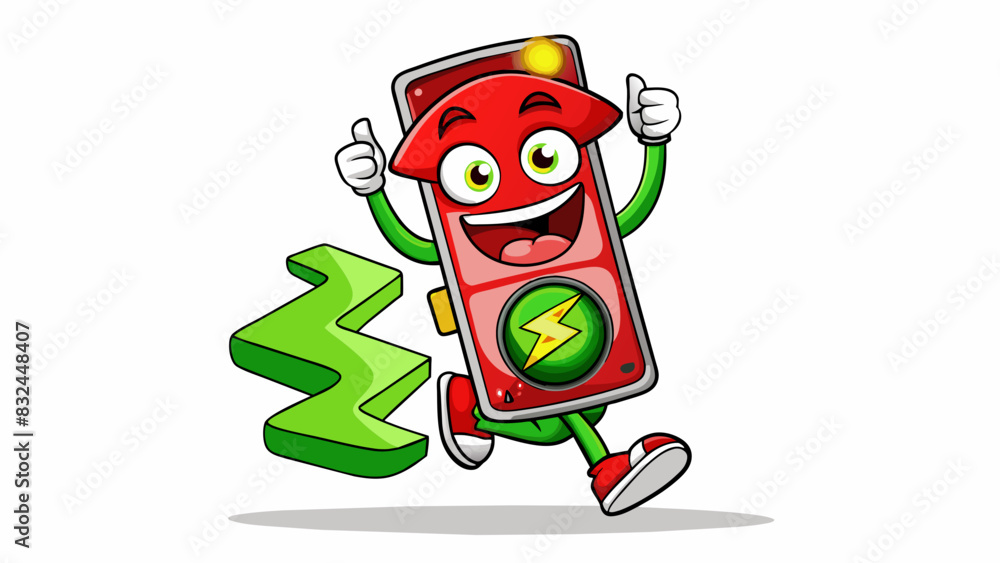 Poster initial is a bright red traffic light signaling the start of a race. the light flashes and then turn