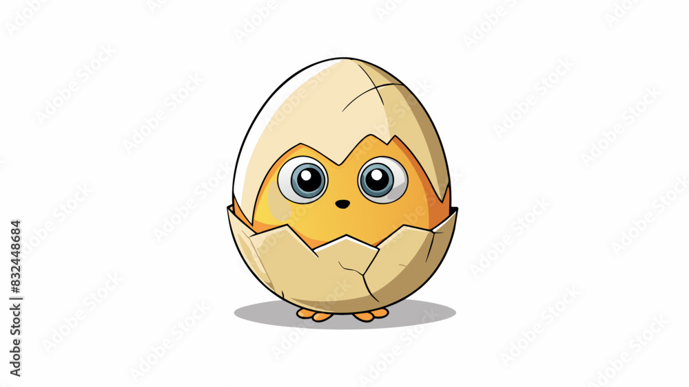 Poster Often used as a symbol of new life and fertility this object is the perfect package for hatching new beginnings. It has a sy protective shell that. Cartoon Vector.