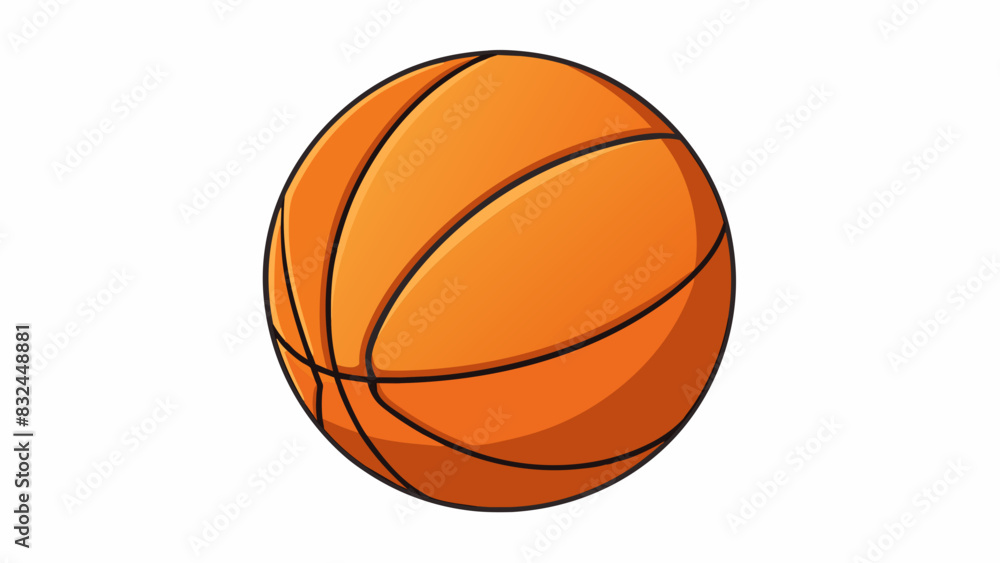 Poster Properly inflated basketball The ball has a consistent bounce and feels firm to the touch. It also maintains its shape without any visible dents or. Cartoon Vector.