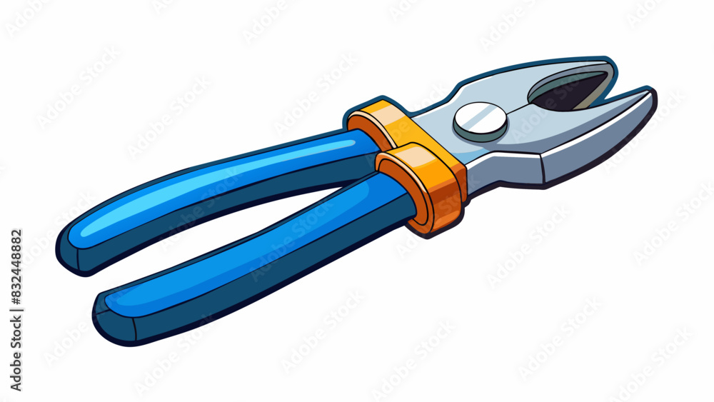 Fototapete Pliers A handheld tool with two metal jaws for gripping and holding objects. It can also be used for bending ting or twisting wires and often has a. Cartoon Vector.