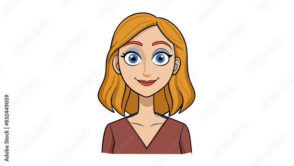 Poster She wore a thin layer of makeup just enough to enhance her features without appearing caked on.. Cartoon Vector.