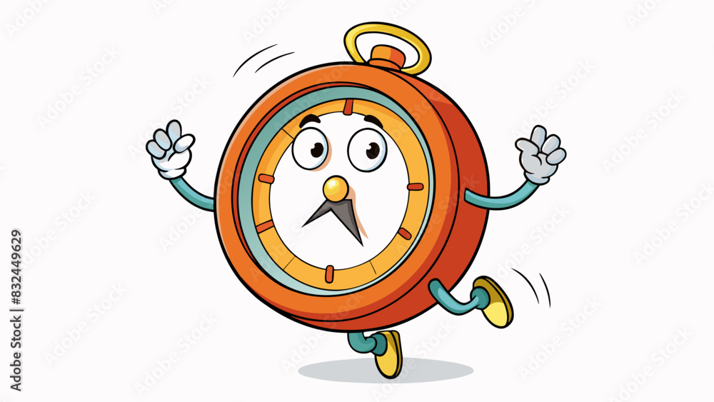 Fototapete The clock displayed the incorrect time even after resetting it multiple times leading to missed appointments. Timing mechanism error incorrect time. Cartoon Vector.