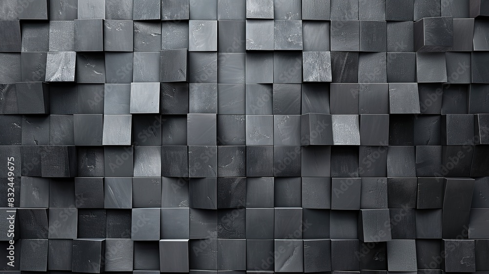 Poster background with a grid of squares in different shades of grey