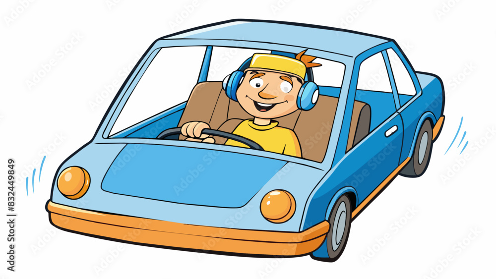 Aufkleber the driver had the windows rolled down enjoying the fresh air and blasting upbeat music from their c