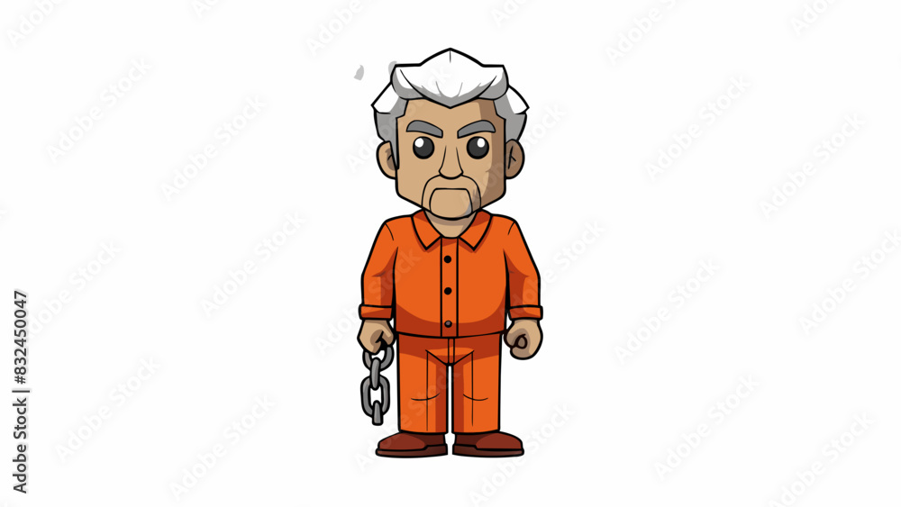 Poster the first prisoner was a tall figure with gy hair and a gaunt face. he wore an oversized faded orang