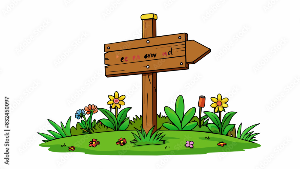 Aufkleber the first illustration shows a wooden signpost with a hand pointing in one direction and the word re