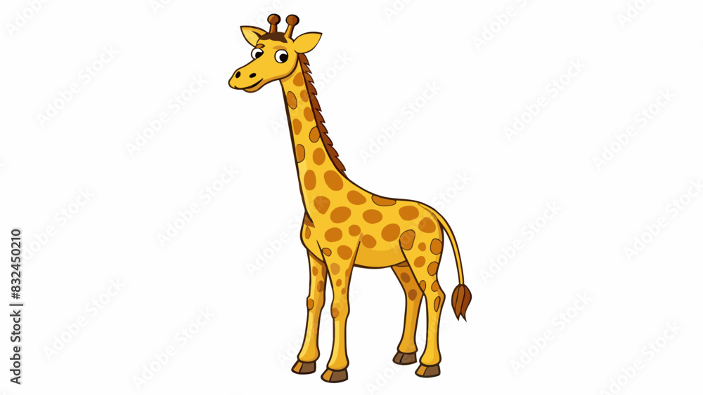 Poster the giraffe was a magnificent creature with its long neck extending upwards towards the treetops. it