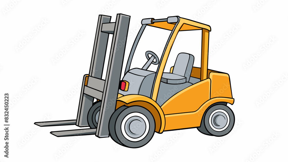 Poster the forklift is a heavy machinery employ that is used for lifting and moving heavy loads. it is char