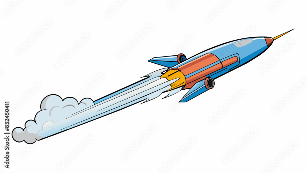 Poster the jet plane tore through the sky leaving behind a trail of white vapor as it reached supersonic sp