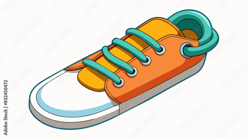 Poster The length of a shoelace which is approximately the width of an adults index finger.. Cartoon Vector.