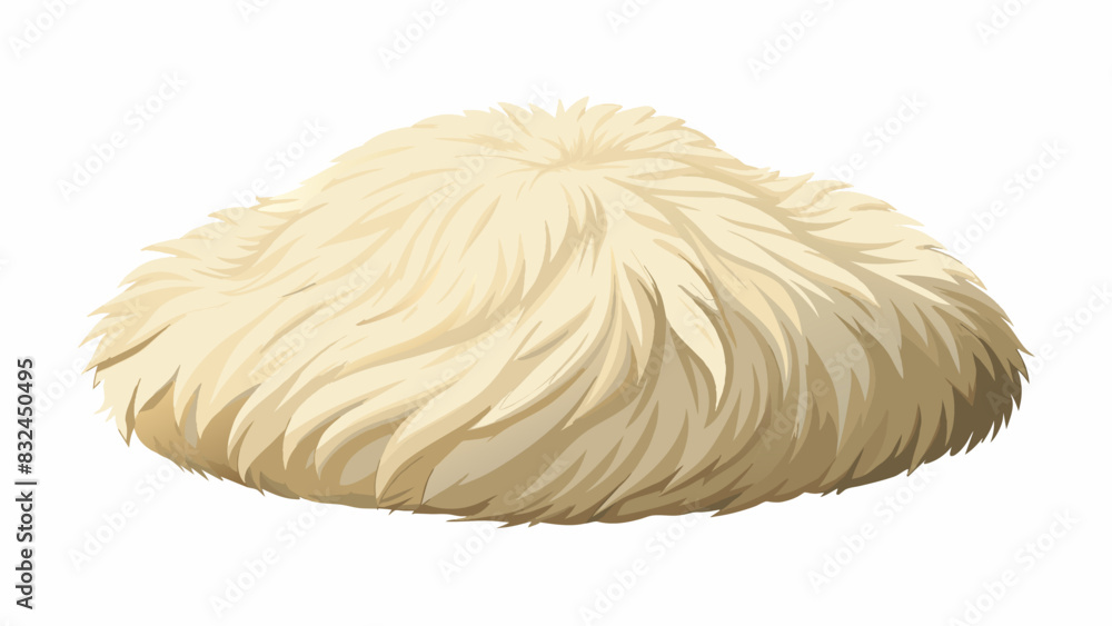 Poster The main characteristic of this object is its soft and fluffy texture. It is roughly the size of a small pillow and is covered in a soft creamcolored. Cartoon Vector.