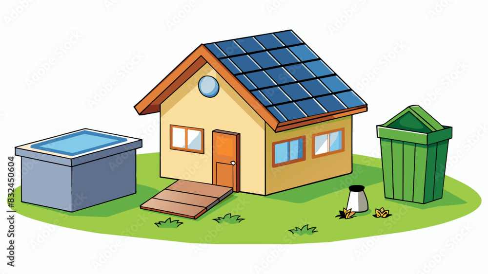 Poster the neighbor across the street has recently installed solar panels on their roof showing their commi