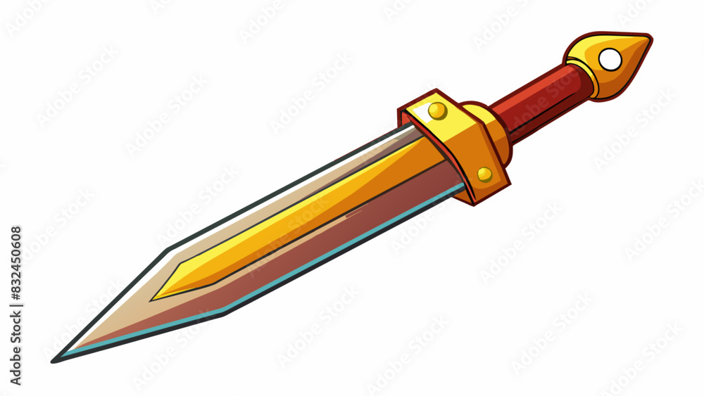 Aufkleber The narrow blade of a letter or sharp and precise ideal for opening envelopes.. Cartoon Vector.