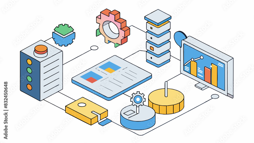 Fototapete The objects in a program would include measurements data types and instructions flow control statements for creating the desired output.. Cartoon Vector.