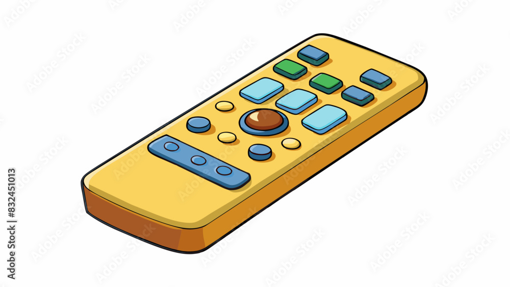 Fototapete The remote control for the television has a missing button making it impossible to change channels or adjust the volume.. Cartoon Vector.