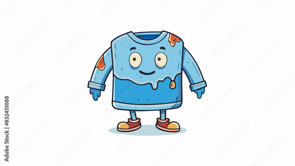Poster The shirt I bought has a stubborn stain which doesnt go away despite multiple washes. No amount of scrubbing and soap can remove it.. Cartoon Vector.