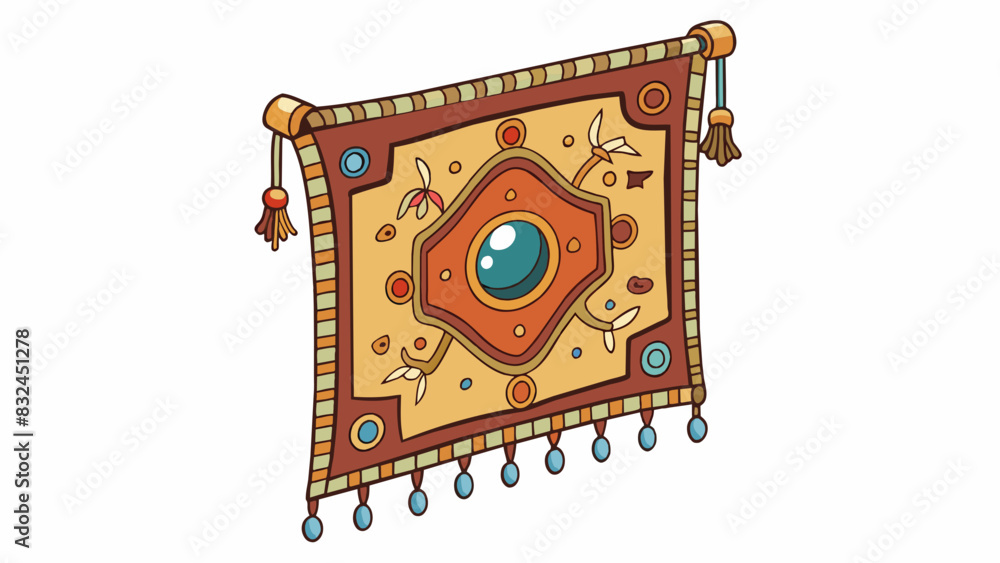 Fototapete The tapestry was a tapestry of intricate details with various threads in every shade imaginable woven together to create a stunning display of. Cartoon Vector.