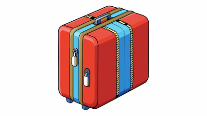 The suitcase expanded to fit all of its contents thanks to the builtin expandable zipper that allowed for additional storage space.. Cartoon Vector.