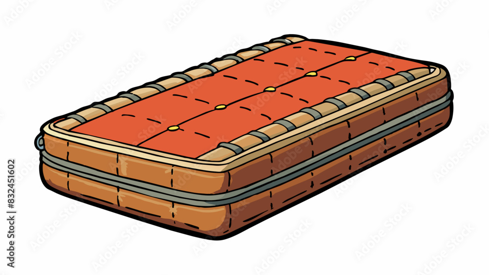 Poster This object is rectangular and made of a rough textured material. It has several compartments and a zipper closure. It is durable and can withstand. Cartoon Vector.