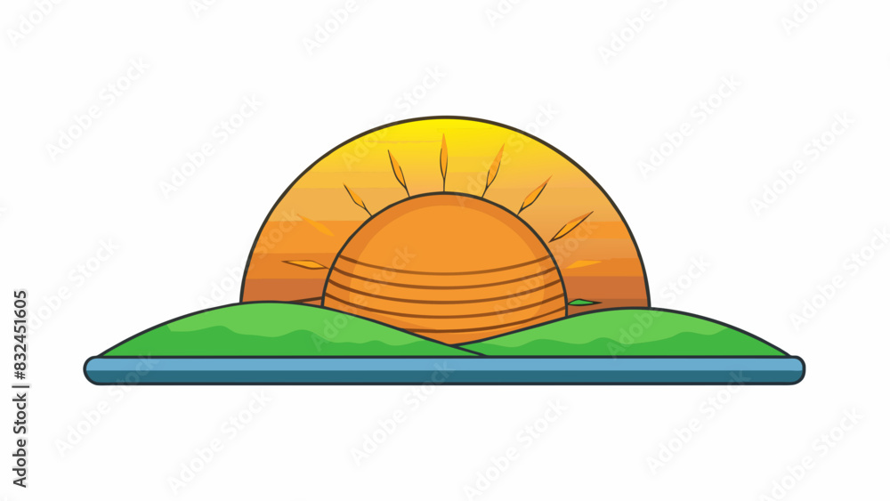 Poster this rhyme describes the quiet and serene moment of a sunset as the sun gradually disappears behind 