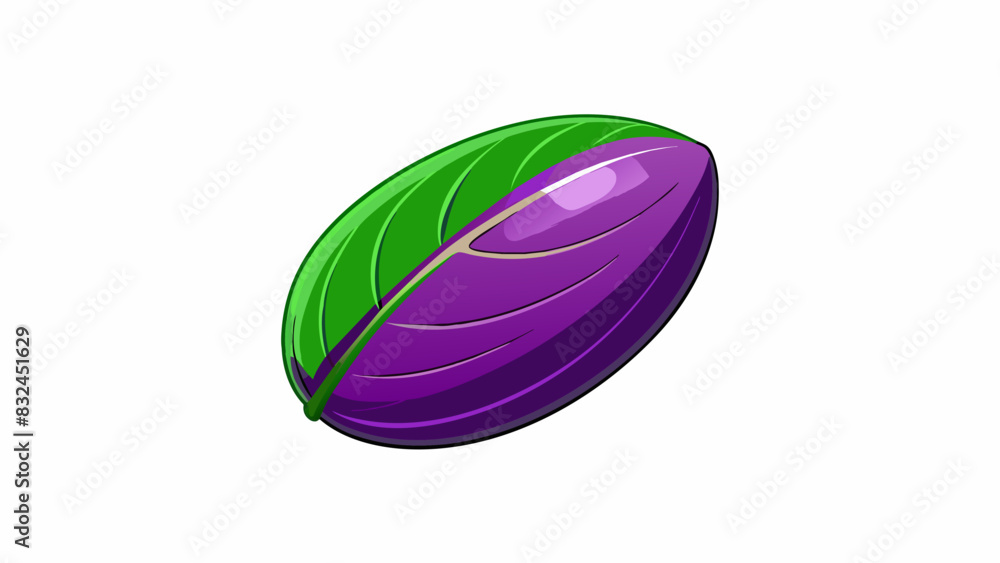 Poster This leaf is small and ovalshaped with a glossy surface. It is a deep shade of purple with hints of green peeking through. The s are delicate and. Cartoon Vector.