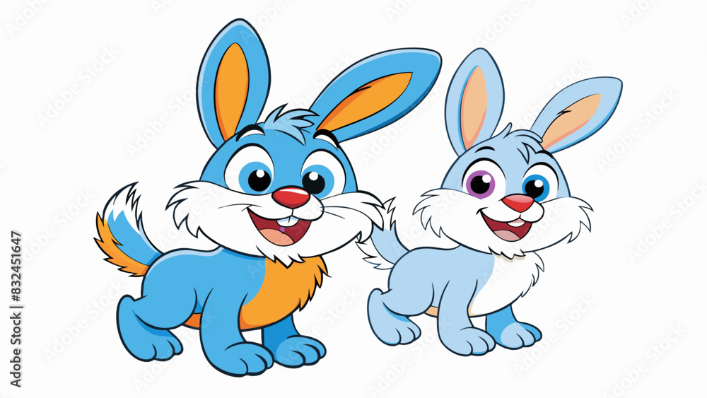 Poster this rhyme paints a picture of two e and fluffy bunnies showcasing their energetic and playful natur