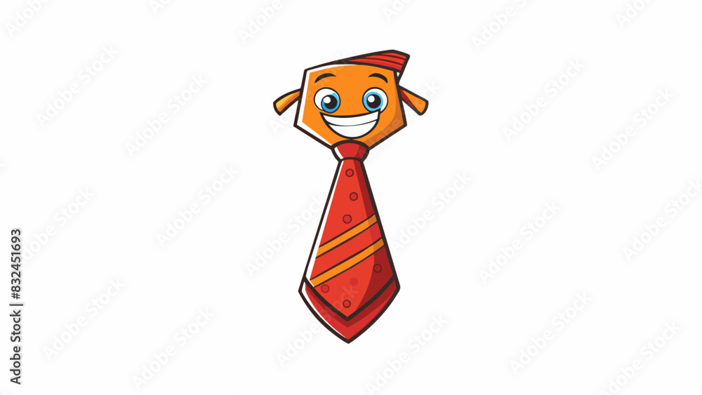 Poster Ties are often worn with a shirt and suit for more formal occasions but they can also be dressed down with a casual buttonup shirt or even a tshirt.. Cartoon Vector.