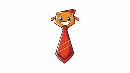 Ties are often worn with a shirt and suit for more formal occasions but they can also be dressed down with a casual buttonup shirt or even a tshirt.. Cartoon Vector.