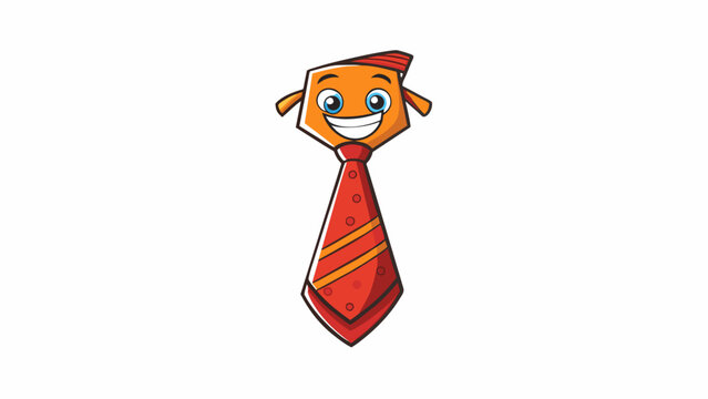 Ties are often worn with a shirt and suit for more formal occasions but they can also be dressed down with a casual buttonup shirt or even a tshirt.. Cartoon Vector.