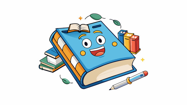 When discussing a book you could mention its characteristics like the genre the authors writing style and the plot or theme.. Cartoon Vector.