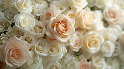 Blooming Elegance: An Exquisite Array of Radiant Roses in Soft Light