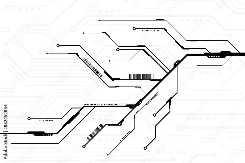 Aufkleber vector abstract technology background. hi-tech digital circuit isolated.