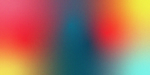 Abstract vibrant Rainbow colors gradient background. Noise texture color gradient backdrop header. Grainy gradient summer poster banner design with rough, grain, and noise.